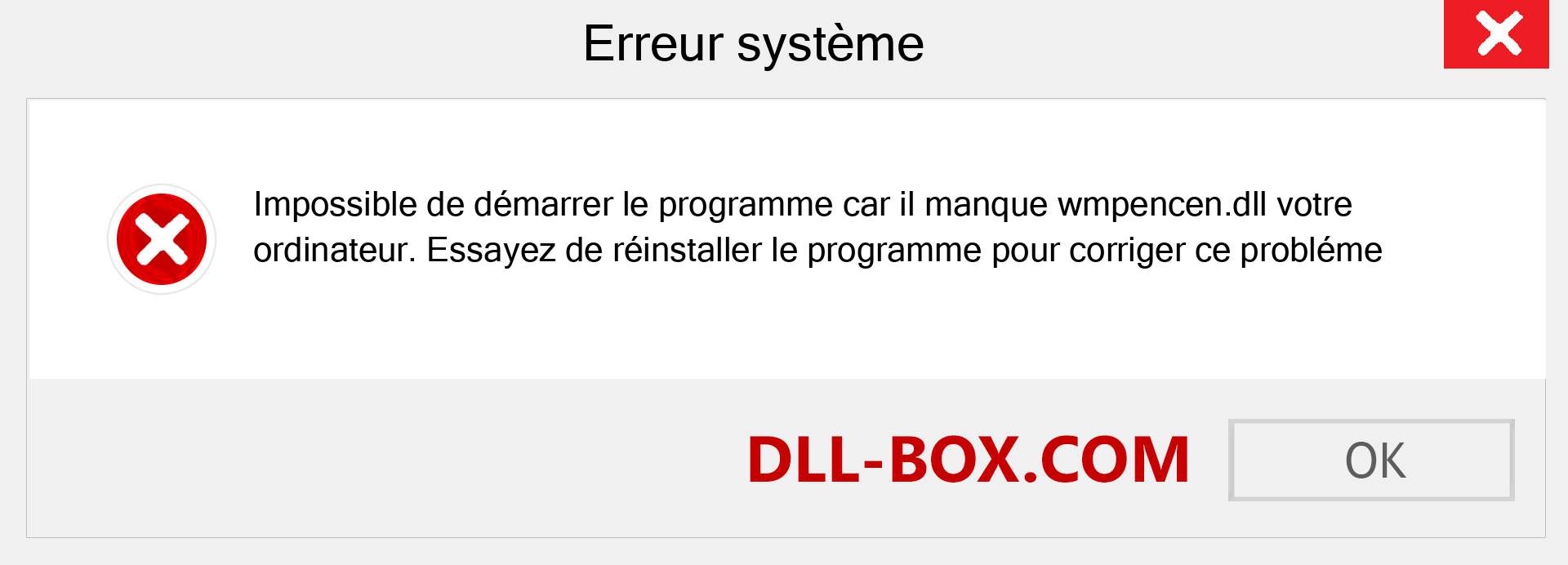 Le fichier wmpencen.dll est manquant ?. Télécharger pour Windows 7, 8, 10 - Correction de l'erreur manquante wmpencen dll sur Windows, photos, images